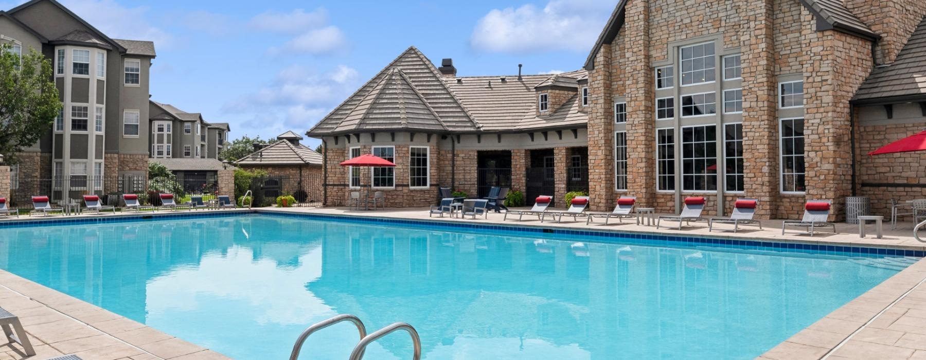 a swimming pool in a backyard